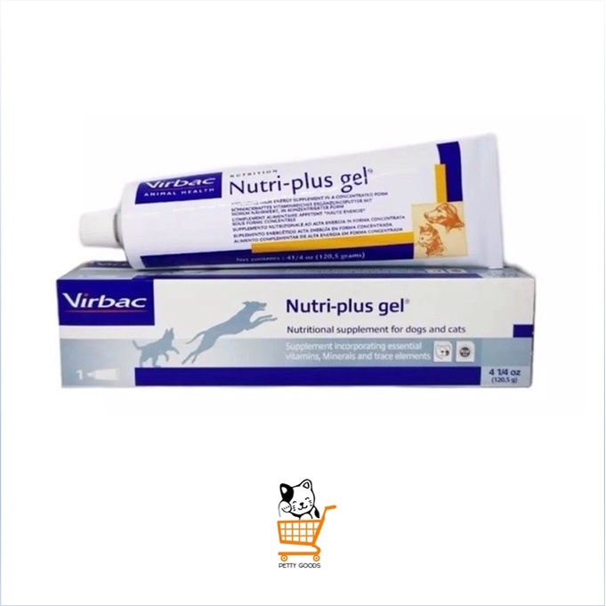 Virbac Nutri Plus Gel อาหารเสริมสำหรับสุนัขและแมว 120.5g nutriplus