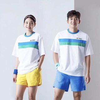 New Yonex เสื้อยืด แขนสั้น พิมพ์ลายแบดมินตัน แฟชั่นฤดูร้อน สําหรับผู้ชาย และผู้หญิง