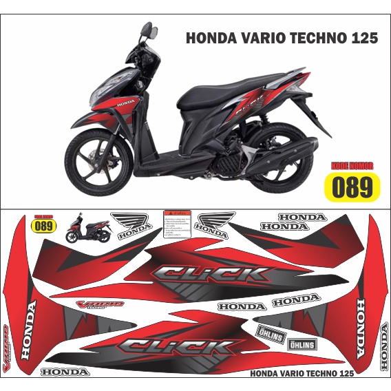 VARIO CLICK 125i TECHNO FI CBS 2012-2017 STRIPING STICKER / VARIO CLICK FI 125i/VARIO125i/CLICK125i/สติ๊กเกอร์/DECAL Thailook