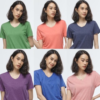 OUKY Classic V Neck เสื้อยืดคอวี อก 44-52 นิ้ว พร้อมส่ง เสื้อไซส์ใหญ่