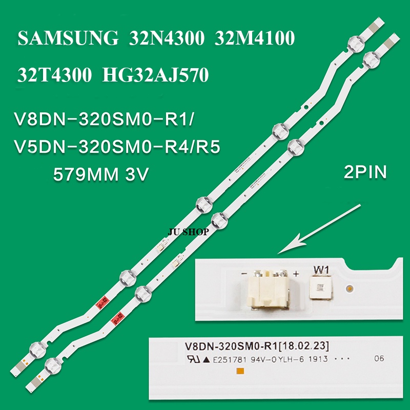 หลอดแบล็คไลท์ทีวี SAMSUNG(ซัมซุง) รุ่น 32N4300 32M4100 32T4300 HG32AJ570 (5LED 2เส้น)สินค้าใหม่