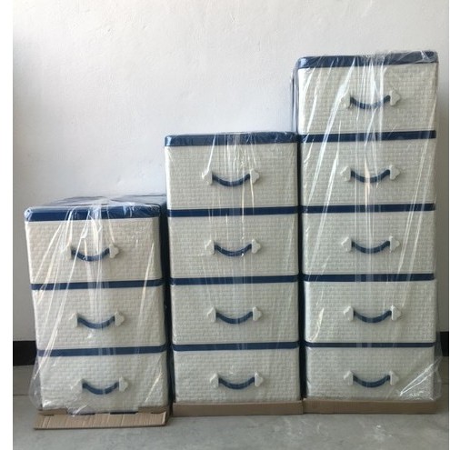 พร้อมส่ง*ส่งเป็นหลัง ตู้ลิ้นชักพลาสติก 3 ชั้น 4 ชั้น 5 ชั้นลายสาน