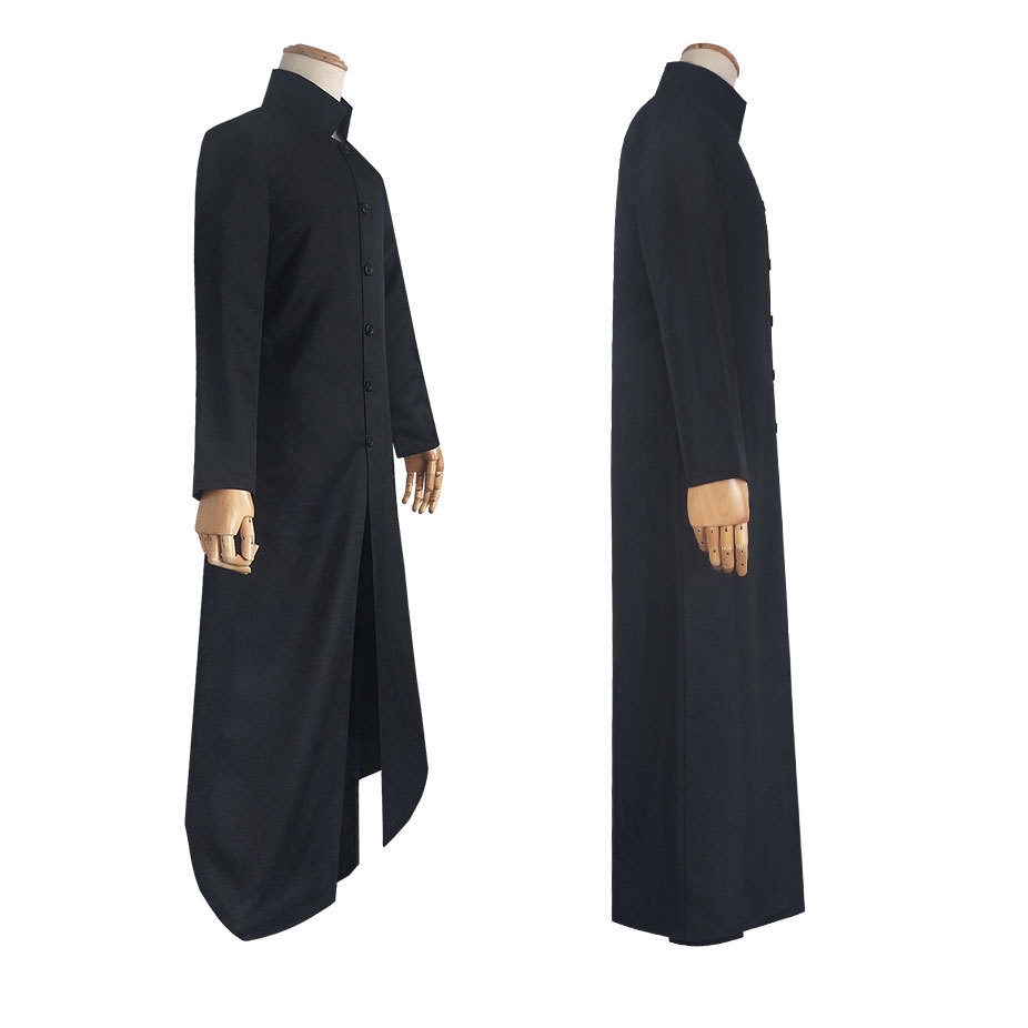 ภาพยนตร์ The Matrix The Neo Jacket คอสเพลย์แต่งกายสีดำแจ็คเก็ตกางเกง ...