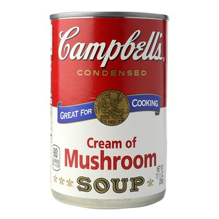 Campbell mushroom soup  รุ่นมีฝาดึง  ซุปครีมเห็ด  1 กระป๋อง ขนาด 298กรัม