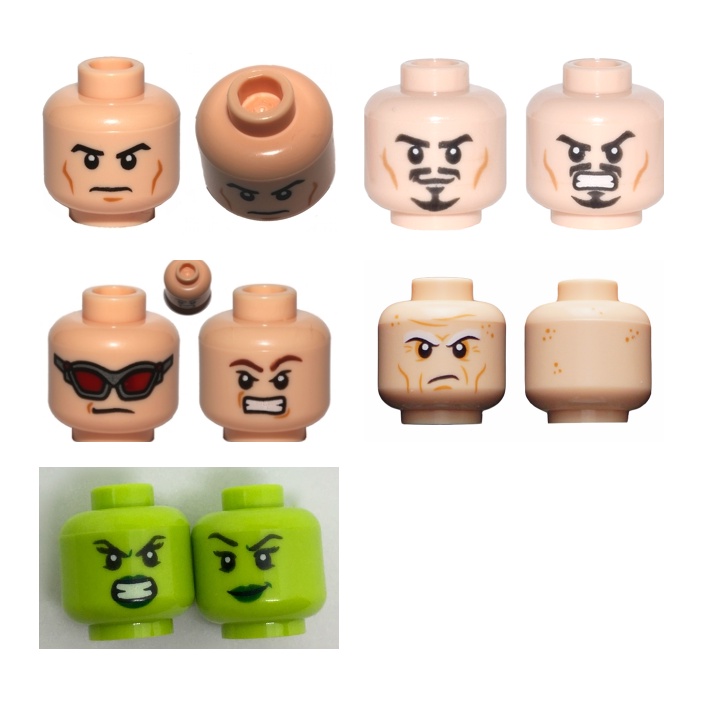 Lego part (ชิ้นส่วนเลโก้) No.3626 Minifigure, Head , Marvel