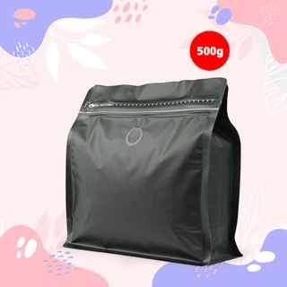 Wide Coffee Bag ถุงกาแฟ ถุงใส่เมล็ดกาแฟ มีวาล์ว มีซิป ขยายข้าง 100 - 500 กรัม จำนวน 10 ใบ มีให้เลือกหลายสี