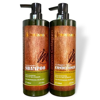 แชมพูและครีมนวด เคราติน มาเซโรเน่ ไฮโดรคอลลาเจน Masaroni Hydro Collagen Keratin Shampoo 500ml