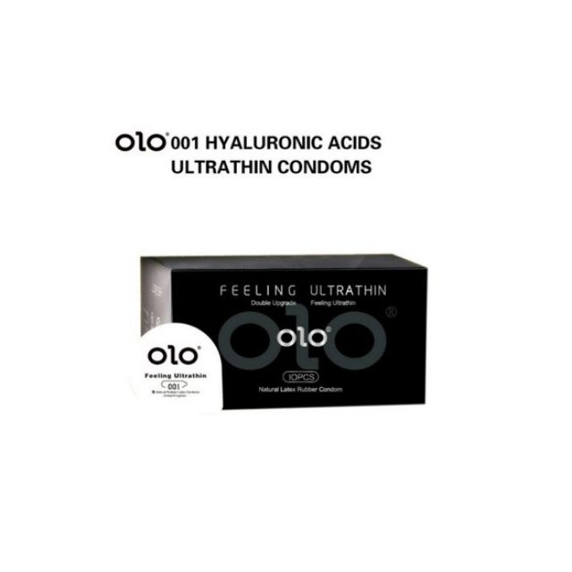 Hot🔥 OLO แท้ 💯% 10ชิ้น/กล่อง ถุงยางบาง 0.01 มม.