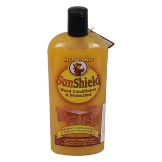 น้ำยาเคลือบบำรุงผลิตภัณฑ์ไม้ HOWARD 16 ออนซ์  SUNSHIELD WOOD CONDITIONER &amp; PROTECTANT HOWARD 16OZ