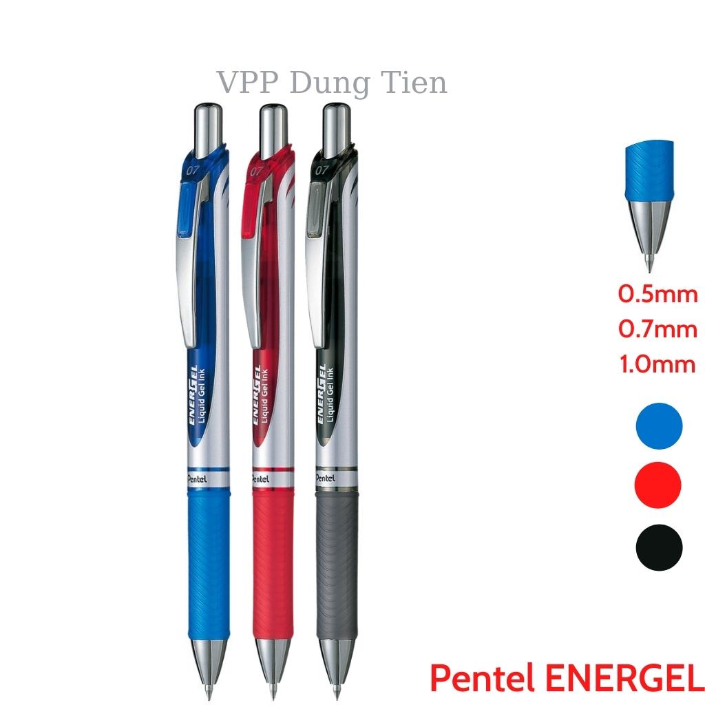 Metal Tip/ Needle Tip ปากกาเจล Pentel ปากกากดหมึกเจล ENERGEL 0.5 / 0.7/ 1.0mm หมึกสีน้ําเงิน/แดง/ดํา