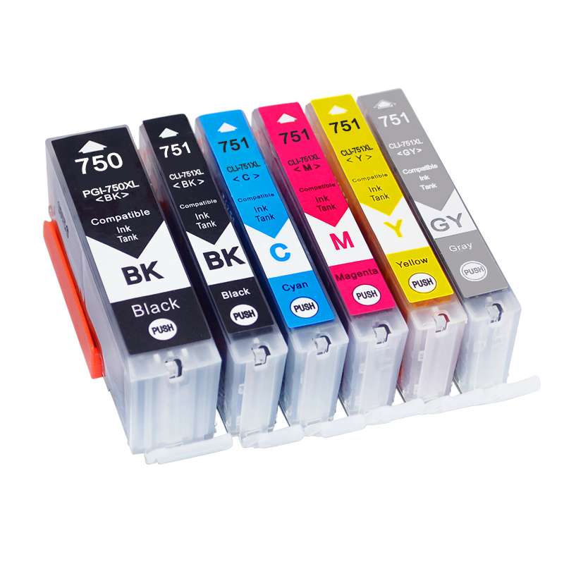 PGI 750 CLI 751 ink PGI 750XL CLI 751XL ink Cartridge PGI750XL CLI751XL Compatible for Canon IP8770 IP7270 IX6870 IX6770