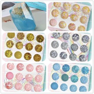 AUTU 12 Bottles/Set DIY Filling Materials Epoxy Resin Shiny Sequin Glittering Filler Crafts Jewelry