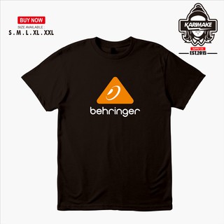 เสื้อยืดผ้าฝ้ายพิมพ์ลายเสื้อยืด พิมพ์ลายโลโก้ Behringer Music Karimake สําหรับผู้ชาย