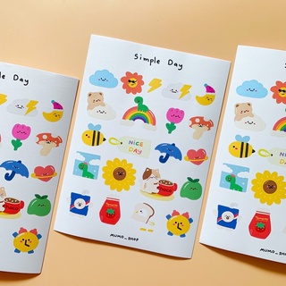 STICKER ⌗ Simple Day ☀️ สติกเกอร์ A6 ไดคัท