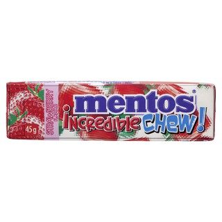 เมนทอสลูกอมอินเครดิเบิ้ลชิวสตรอเบอร์รี่ 45กรัม Mentos Incense Chew Strawberry 45g.