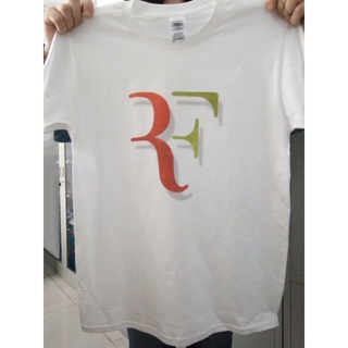 เสื้อยืดแขนสั้น ผ้าฝ้ายแท้ พิมพ์ลายเทนนิส Feder Roger Federer RF สามมิติ สําหรับผู้ชายS-5XL