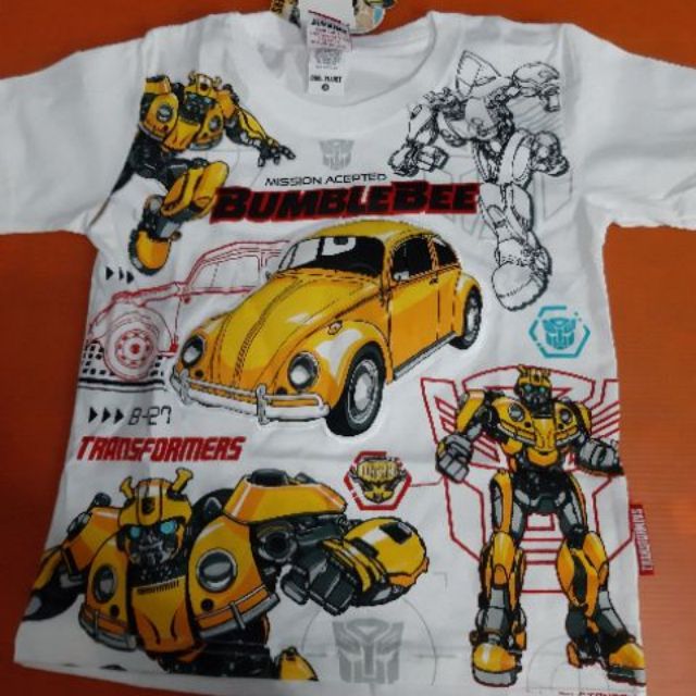 เสื้อยืดเด็ก ลายbumblebee มีกระเป๋านูน