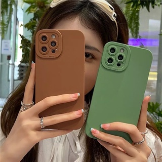 เคสซิลิโคนนิ่ม TPU ขอบตรง สีพื้น สำหรับ Samsung Galaxy A04E A04s A04 A03 A03s A13 A23 A33 A53 A73 4G 5G 2022