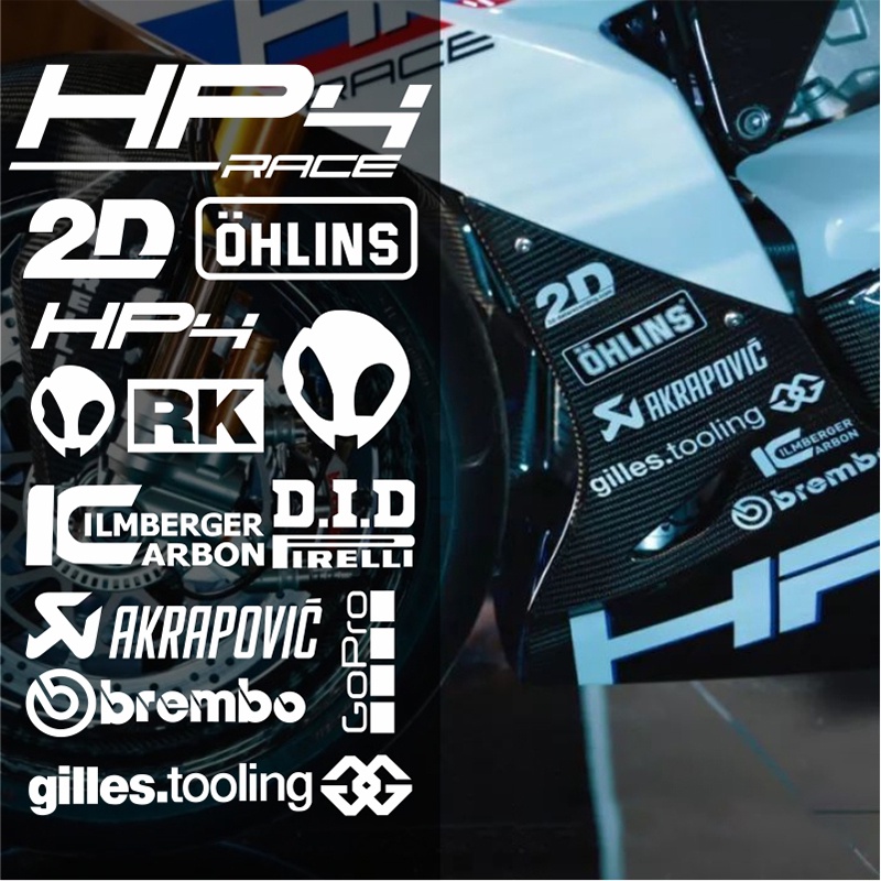 สติกเกอร์สะท้อนแสง โฮโลแกรม HP4 RACE RK DID Pirellr GoPro สําหรับติดตกแต่งรถจักรยานยนต์ ราคา ถูกที่สุด ดีลบีเคเค