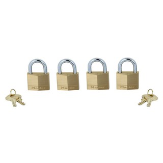 กุญแจ MASTER LOCK 140EURQ 40 MM สีทอง 4 ตัว/ชุด MASTER KEY MASTER LOCK 140EURQ 40MM BRASS PADLOCK SET 4EA/SET