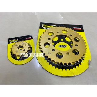 ขายดี PRO MORIN Y15 Y15ZR EXCITER 150 SPROCKET HD 428 GOLD 428HD โปรโมริน ทนทาน