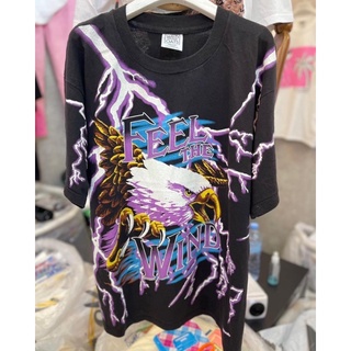 เสื้อยืดผ้าฟอก OVP FEEL THE WIND นกอินทรี