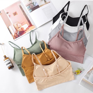 สปอร์ตบรามีสไตล์ สายปรับได้ ยืดหยุ่น ไม่กดทับไหล่ แผ่นอกถอดไ…