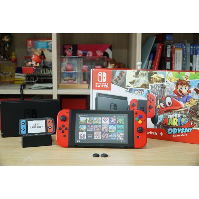 [ขาย] เครื่อง Nintendo switch แปลง CFW ครบกล่อง   Nintendo switch สีแดง Mario Odyssey