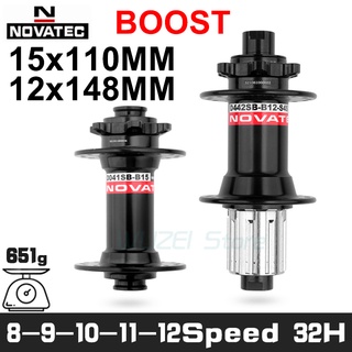 Novatec Mtb Boost Thru Hub D041Sb-15 D442Sb-X12 8/9/10/11/12 แบบ 32 หลุม 142/148 มม. สําหรับรถจักรยานยนต์