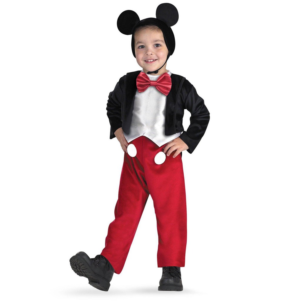 ชุดแฟนซีเด็ก Disney Mickey Mouse Deluxe Toddler Costume ไซส์ M(3-4 ปี) จากอเมริกา