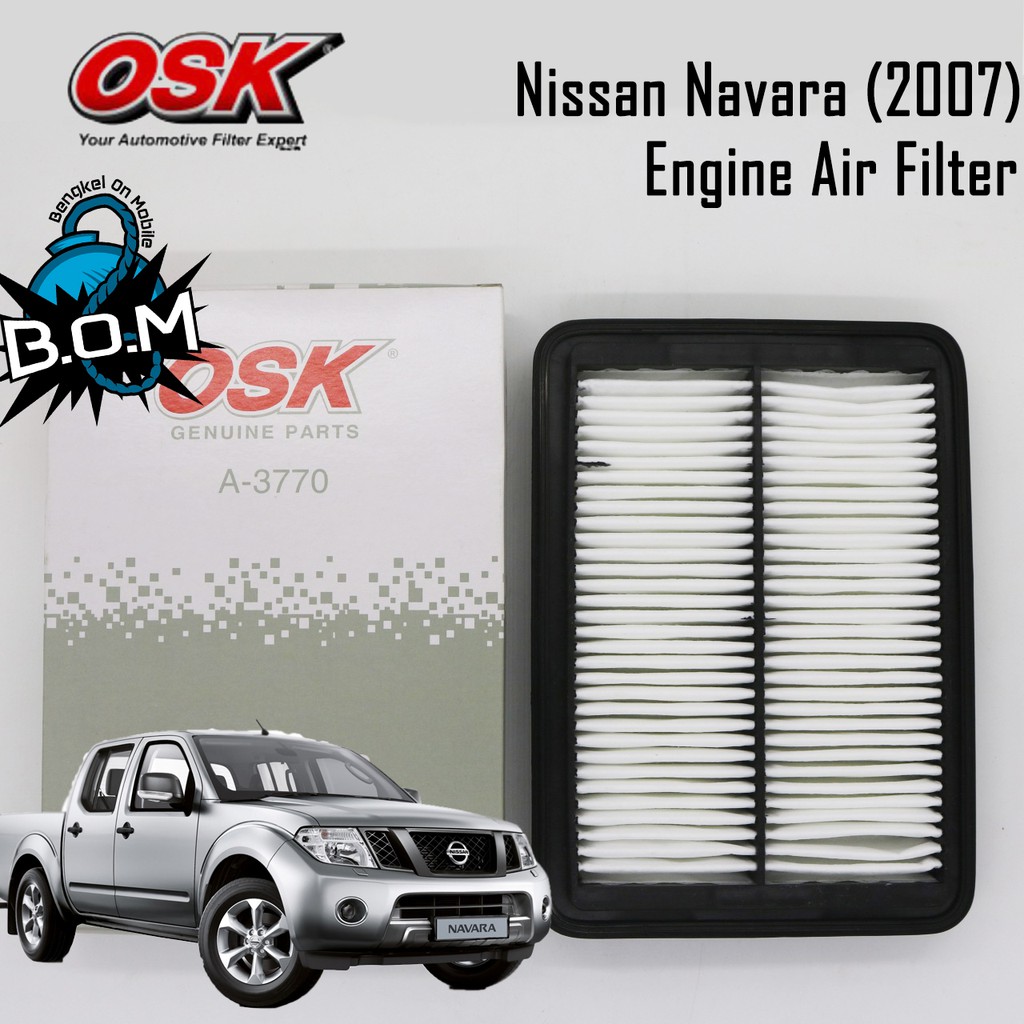 กรองแอร์ OSK กรองแอร์เครื่องยนต์ Nissan Navara 2007~2015, Navara D40T, D40