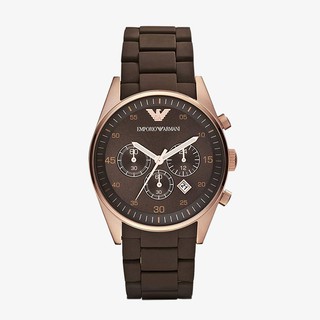 แหล่งขายและราคาEMPORIO ARMANI นาฬิกาข้อมือผู้ชาย รุ่น AR5890 Sportivo Chronograph Brown Dial - Deep Brownอาจถูกใจคุณ