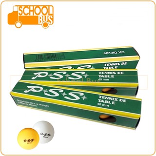 ราคาลูกปิงปอง PSS 40 มม. กล่องละ 6 ลูก Table Tennis Ball 40 mm