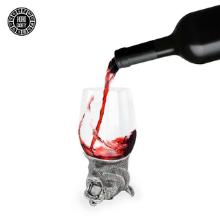 Horosociety แก้วไวน์หัวสัตว์ 12 นักษัตร (Animal Head Stand Wine Shape Glass) ของมงคล เสริมดวง เสริมสิริมงคล เสริมฮวงจุ้ย