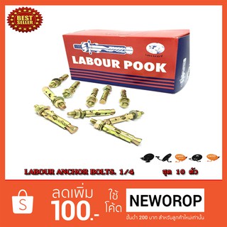 พุกเหล็ก LABOUR POOK ขนาด  1/4  ชุด 10 ตัว - ชุด 200 ตัว