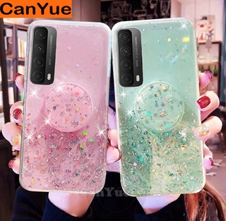 vivo Y50 Y30 Y20 Y20i 2021 Y1s Y12s Y11 Y12 Y15 Y17 Y19 S1 Pro Bling Glitter Sequins Silicone Case Luxury Foil Powder Soft Cover Crystal Protective Flexible Shine Phone Casing for Vivo S1 S1Pro Y 11 12 15 17 19 Y 30 50 10 20i 1s 12s Y15 + Airbag Stand