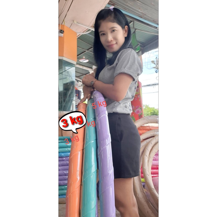 💞ฮูล่าฮูป 3 kg💞 วงกว้าง 95 cm แบบเกลียวนิ่ม ข้างในใส่น้ำเหมาะกับผู้เล่นที่มีหนัก 60-90 kg