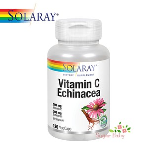 Solaray Vitamin C Echinacea 500 mg 120 VegCaps วิตามินซี เอ็คไคเนเซีย 120 เวจจี้แคปซูล