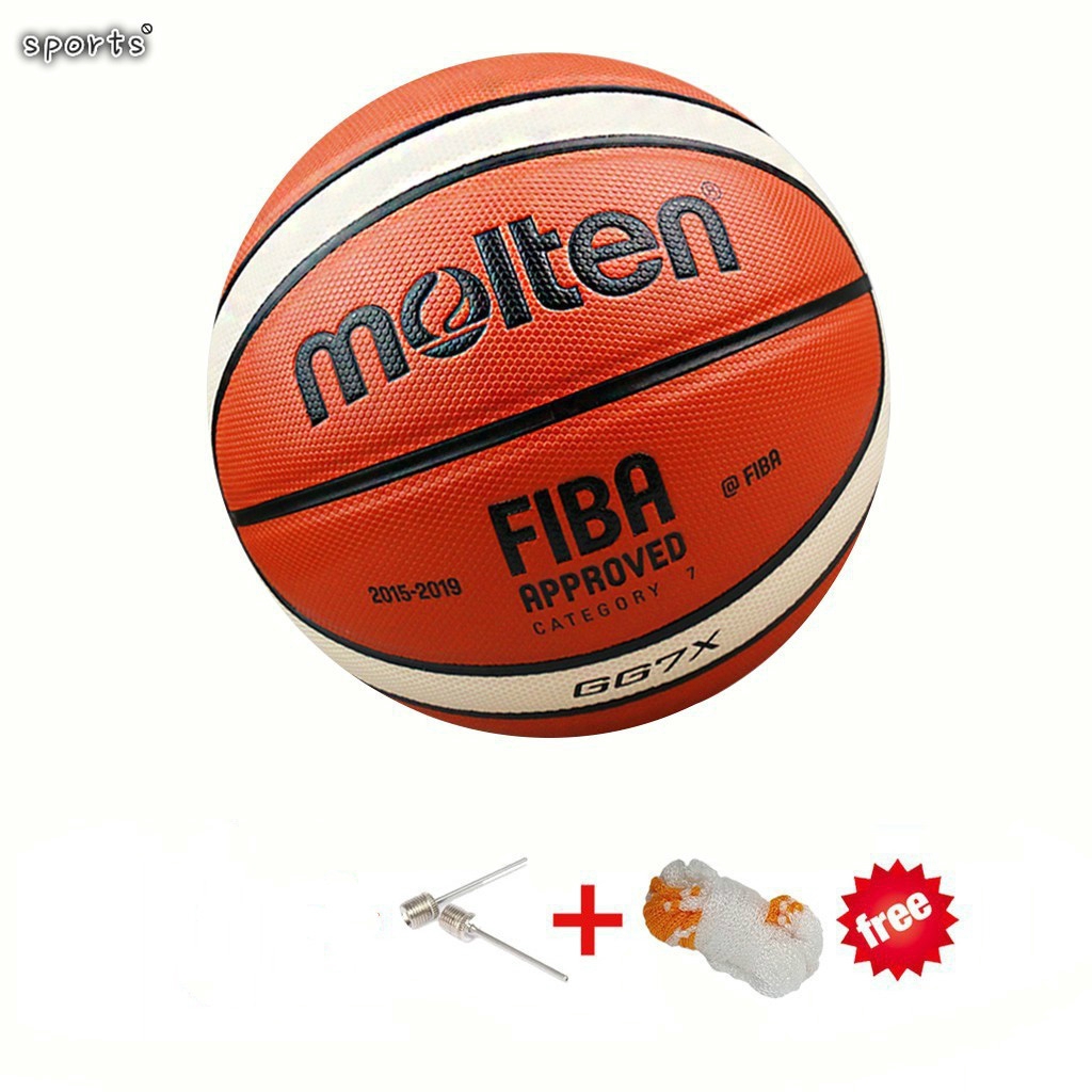 ลูกบาส(บาสเกตบอล)Moltenรุ่นGG7X(ฟรี เข็ม+ตาข่าย)PU Basketball