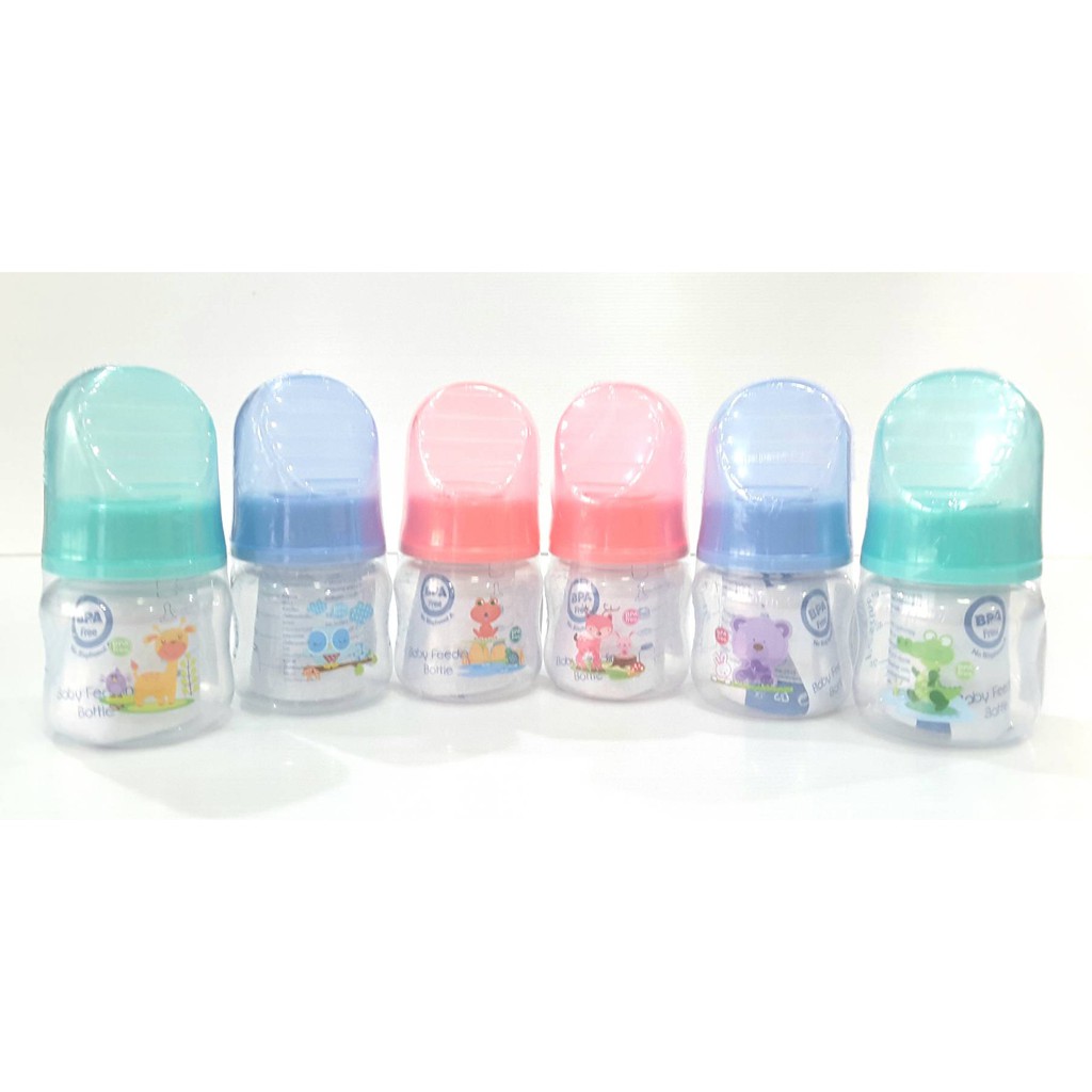 Festino ขวดนม 2 ออนซ์แพ็ค 3 ขวดจุกนมซิลิโคน Sจุกไม่ดุดไม่ไหล  รุ่น 2สเกล