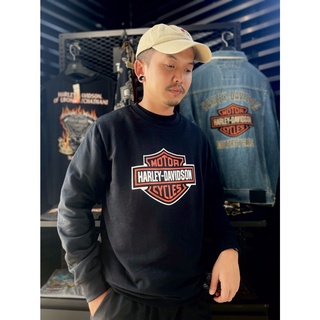 เสื้อสเวตเตอร์ลิขสิทธิ์แท้ HARLEY-DAVIDSON Bar &amp; Shield Crewneck Pullover