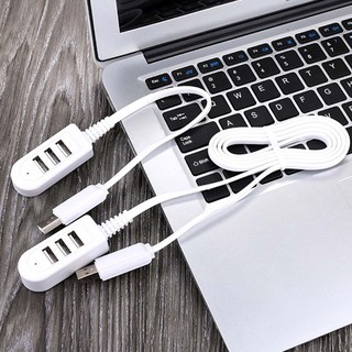 Wili High Speed 3 พอร์ต Usb 2 . 0 Hub อะแดปเตอร์แยกขยายช่องเสียบชาร์จ Usb สําหรับ Laptop Pc คอมพิวเตอร์