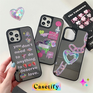 Casetify เคสโทรศัพท์มือถือ TPU กันกระแทก มีกระจก สไตล์ไซเบอร์พังก์ สําหรับ iPhone 13 Pro MAX 12 11 Pro MAX XR X XS MAX 7 8 Plus