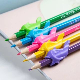 10 ชิ้น เด็ก ที่จับปากกา ซิลิโคนเหลว ปลา ดินสอ จับ เขียน ท่าทาง แก้ไข การเรียนรู้ ช่วยจับ เครื่องเขียน