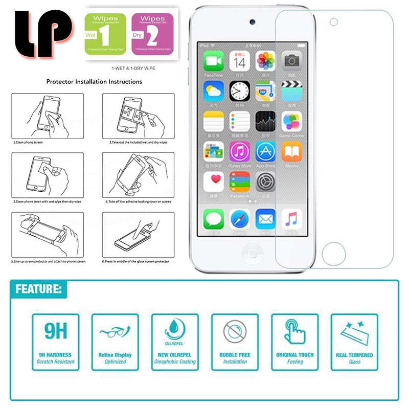 LP HD กระจกนิรภัย iPod Touch 5 - 6 - 7 - iTouch 5th 6th 7th Gen - กระจกใสดั้งเดิม