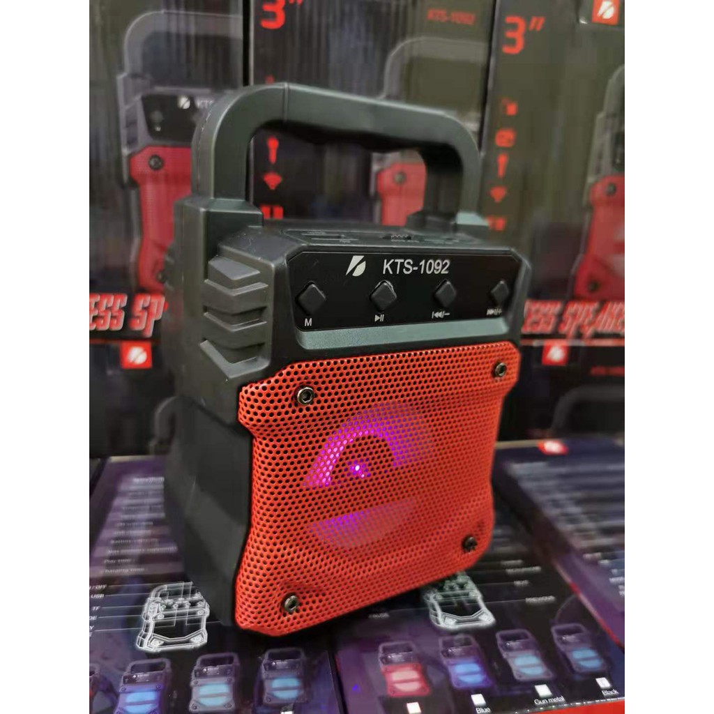 ลำโพงบลูทูธ เสียงดังรุ่น สามารถเสียบไมค์โคโฟนได้ และ ระบบ LED.ค่ะ KTS-1092