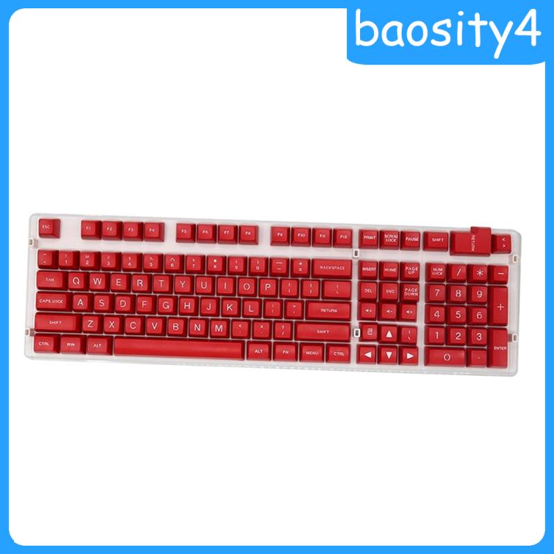 SA Profile 108 Keys Set Keycaps for Mechanical Keyboard White Red ...
