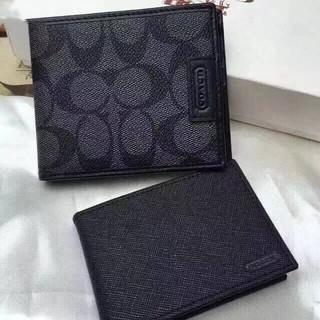 COACH Heritage Signature Stripe Passcase ID Wallet