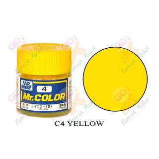 สีสูตรทินเนอร์ Mr.hobby Mr.color C4 Yellow Gloss 10ml