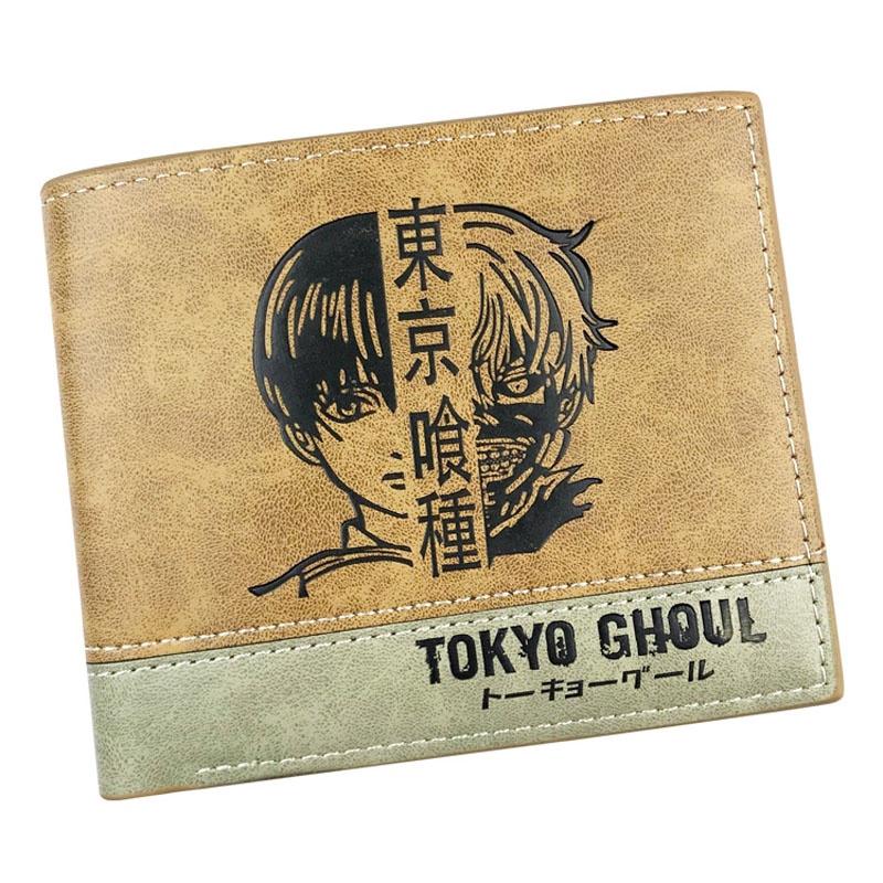 Tokyo Ghoul Anime Kaneki Ken Short Wallet Students Anime Purse Khaki Dompet
